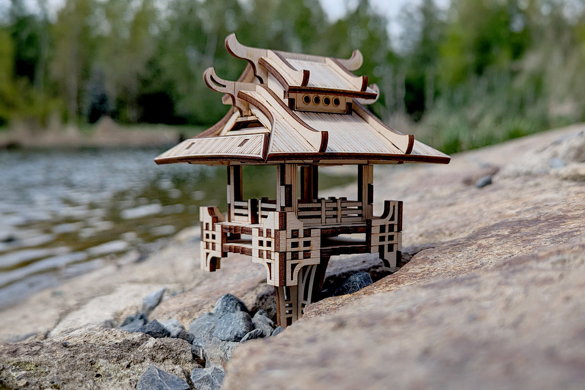 Asian Plant House - Laser Cut File, an Object Graphic by VectorPainter (Photo 2 of 15)