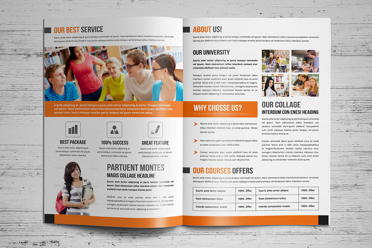 Education Brochure Template V1, a Brochure Template by JanySultana (Photo 2 of 10)