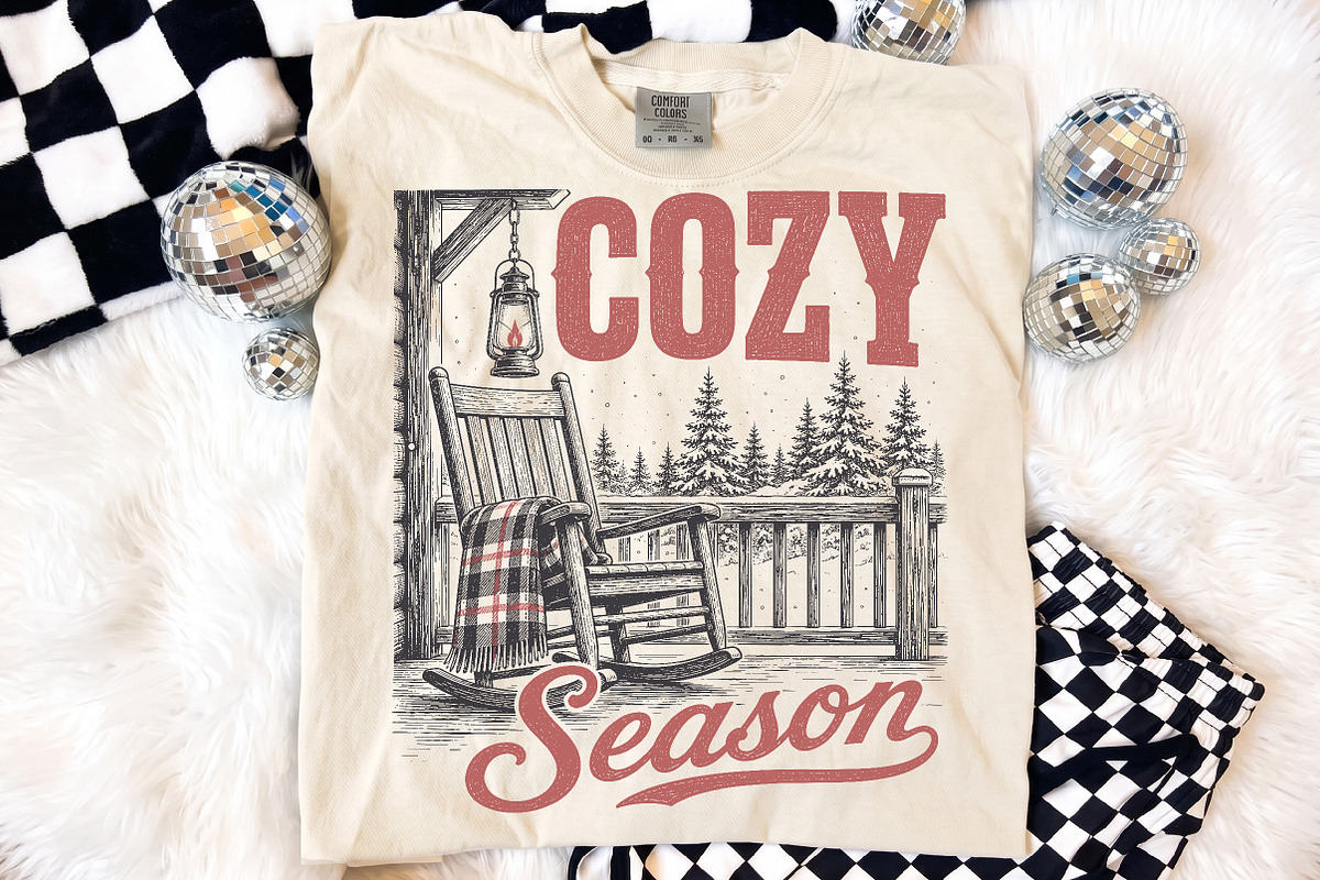 Vintage Cozy Season Christmas Design, a Seasonal Illustration by Libby Wishes (Photo 4 of 4)