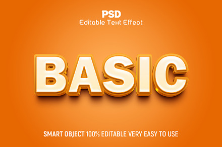 Basic 3D Editable Text Effect style, a Layer Style Add-On by Design Fly