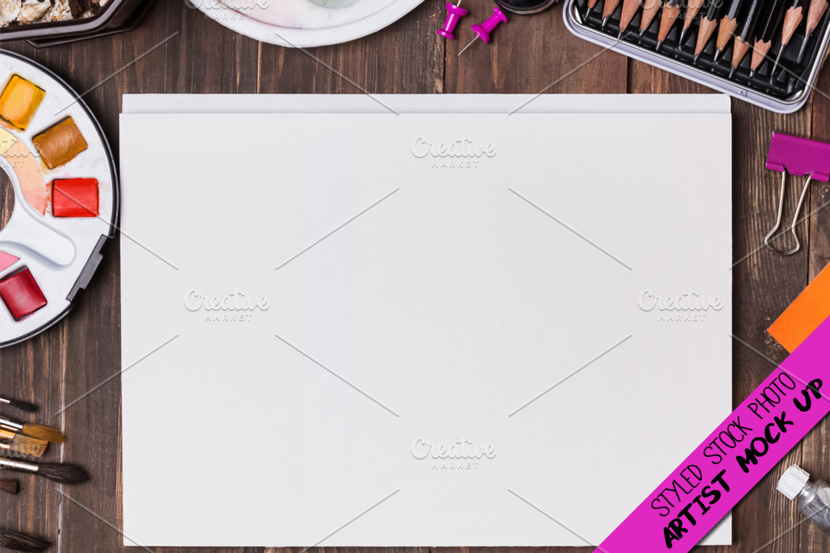 Artist mock up, a Pens & Pencil Mockup by Imageblend (Photo 1 of 2)