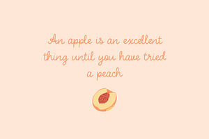 Marvelous Peach Handwritten Font