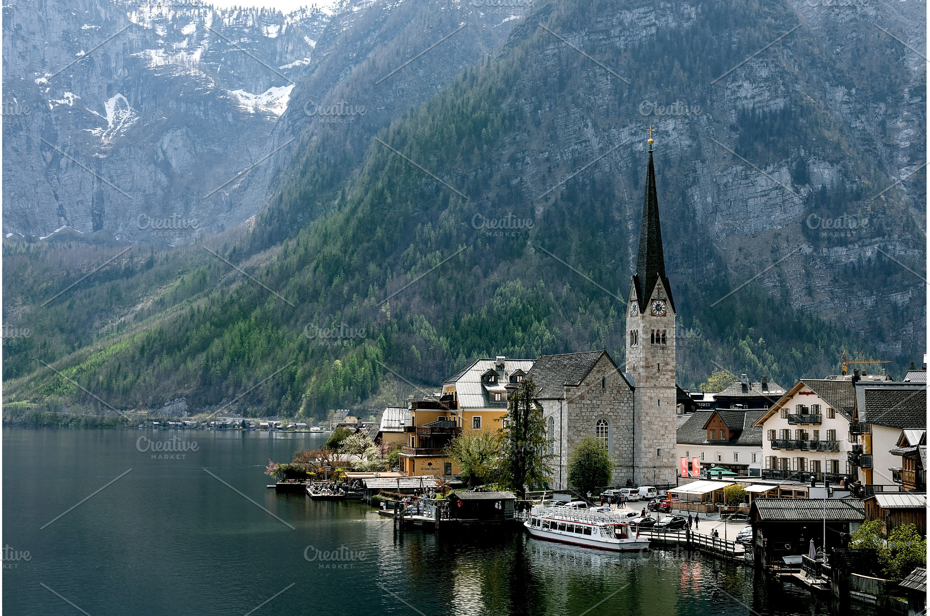 Alpine Village Hallstatt by Mountain, an Architecture Photo by Natasha Breen