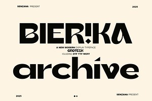 Bierika, a Sans Serif Font by senzana