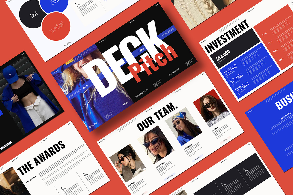 Pitch Deck Presentation Template, a Presentation Template by Aura Agency (Photo 2 of 8)