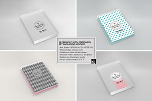 Clear Box Set Packaging Mockup