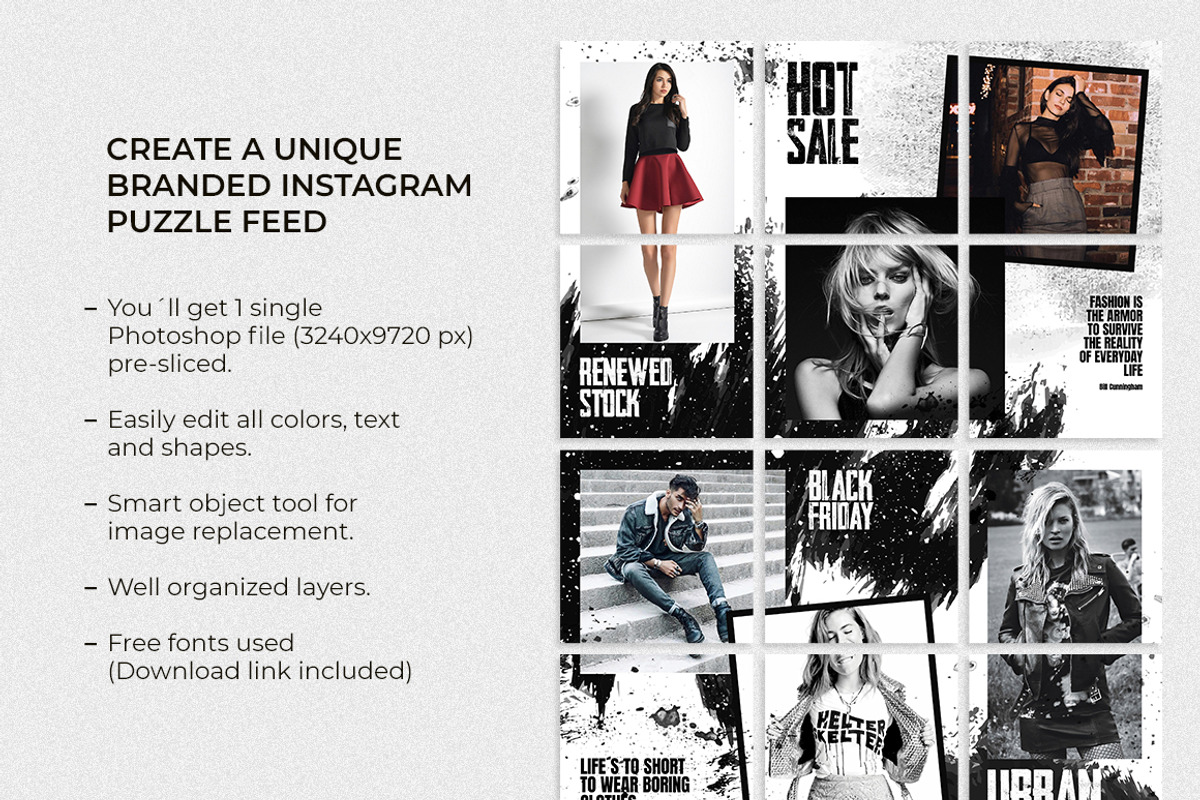 Urban - Instagram Puzzle Feed, a Social Media Template by Plan B (Photo 2 of 6)