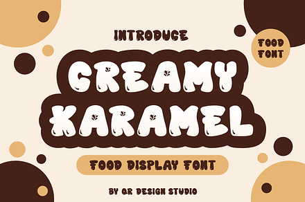 Creamy Karamel - Food Display Font, a Handwritten Font by QR Design Studio