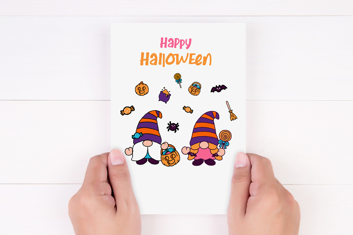 Gnomes Halloween Clipart, SVG Cricut, an Illustration by Noey smiley (Photo 6 of 6)