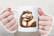 Autumn Hedgehog Clipart, an Illustration by Sublimation Artist (Thumbnail 5 of 6)