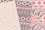 Pink and Green Aztec Digital Paper, a Texture Graphic by Avenie Digital (Thumbnail 2 of 4)