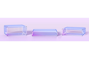 3d Glass Transparent Clear Stand