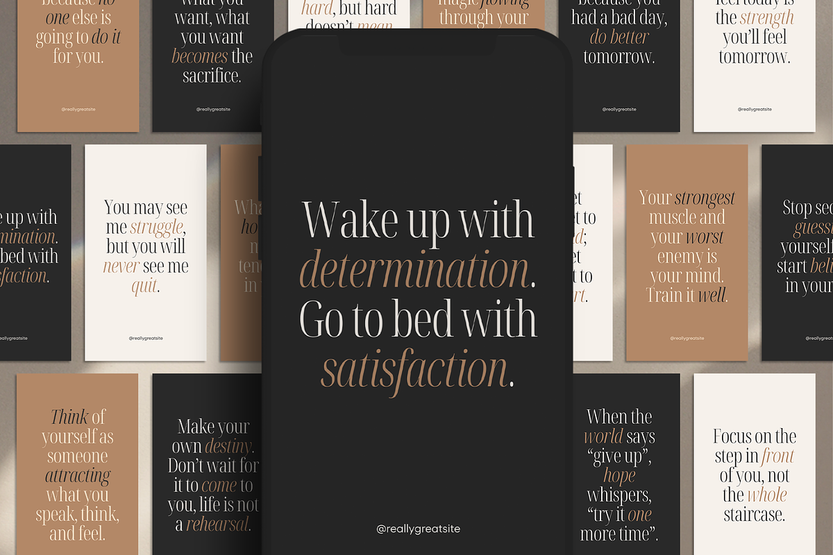 120 Mindset Quotes Instagram Bundle, a Social Media Template by Creatif Foundry (Photo 5 of 8)