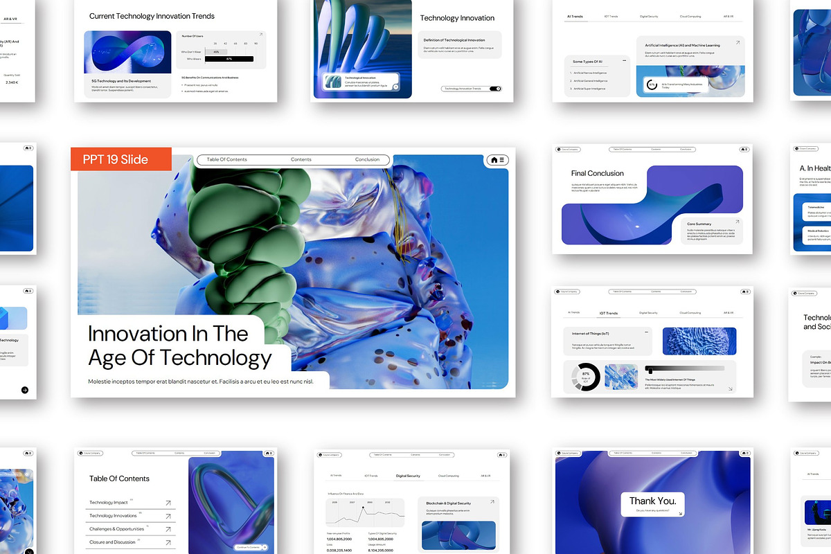 Modern Blue Powerpoint Template, a Presentation Template by Siska Arista (Photo 1 of 4)