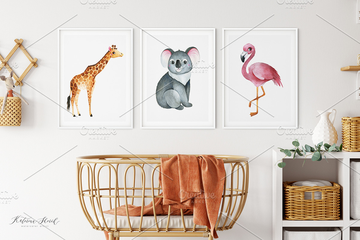 English Animal Alphabet. A to Z, an Animal Illustration by Kate_Rina (Photo 3 of 7)