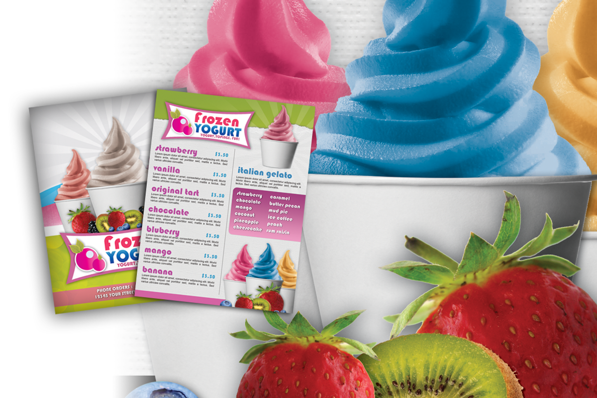 Frozen Yogurt Menu Flyer, a Flyer Template by boca2600 (Photo 3 of 3)