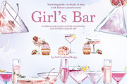 Hand Painted Girl's Bar Clipart, a Food Illustration by ArtCreationsDesign (Thumbnail 6 of 14)