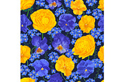Pattern Pansies and Buttercups, a Pattern Graphic by MarynaPetrovska (Thumbnail 2 of 10)
