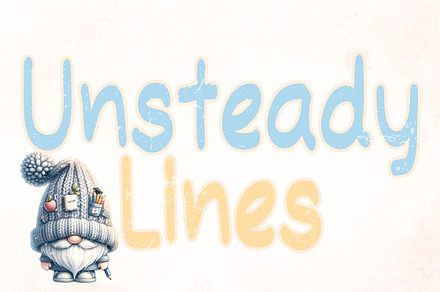 Unsteady Lines - Handwritten, a Handwritten Font by Charmingbear59.design