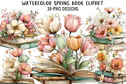 Whimsical Spring Book Clipart, an Illustration by Daily.Designs (Thumbnail 1 of 5)