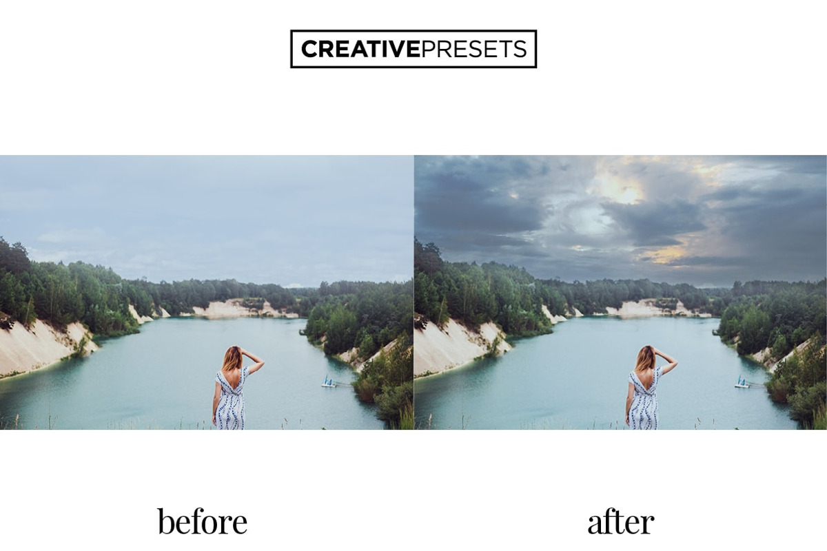 30 Cloudy Sky Overlays, a Layer Style Add-On by CreativePresets.com (Photo 2 of 9)