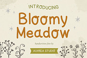 Bloomy Meadow - Handwritten font, a Handwritten Font by Auvrea Studio (Thumbnail 1 of 7)