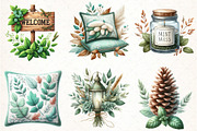 Mint Fresh Green Autumn Clipart, an Illustration by Pixels.Craft (Thumbnail 3 of 7)