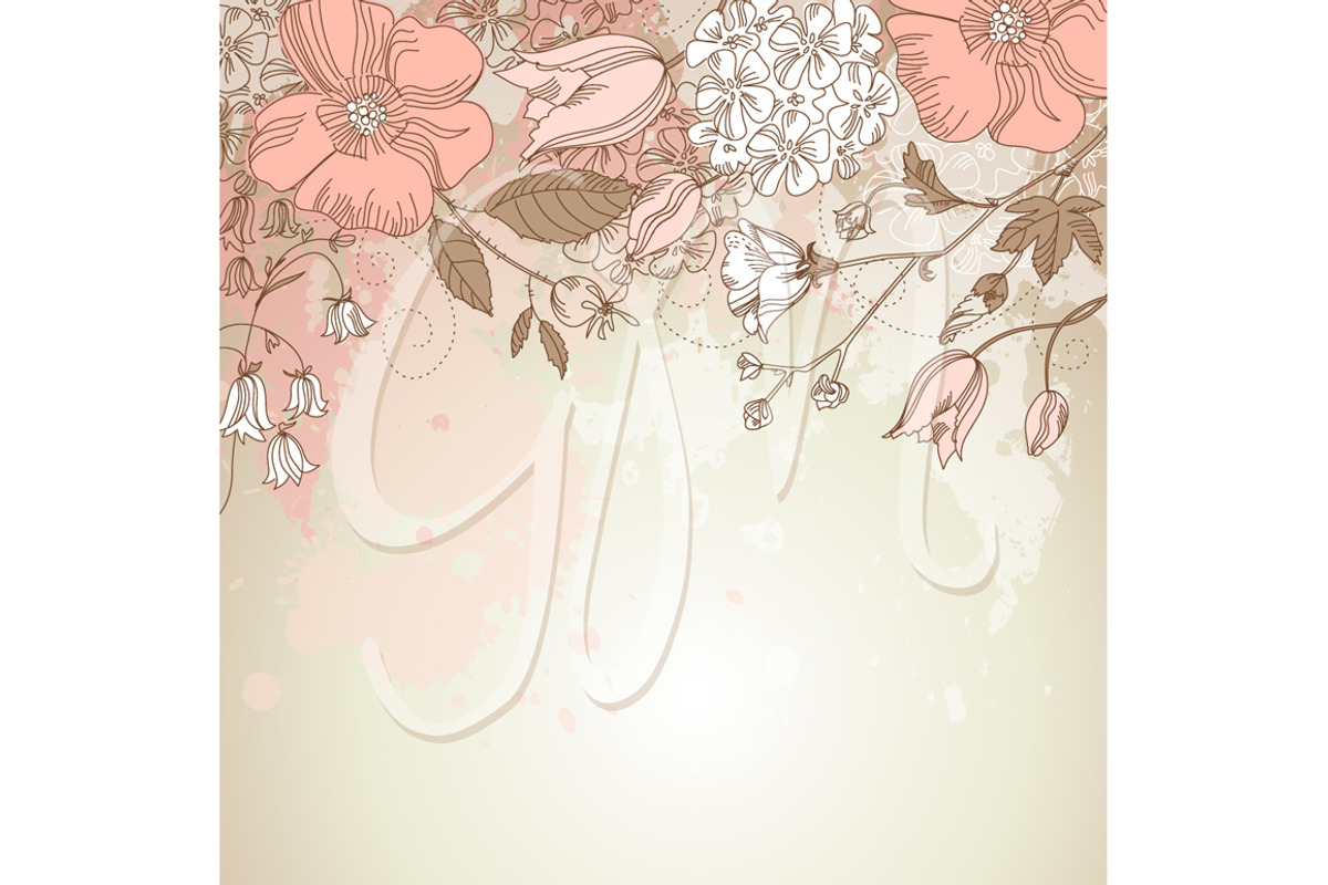 Flower Designs papers vintage style, an Illustration by GraphicMarket (Photo 2 of 5)