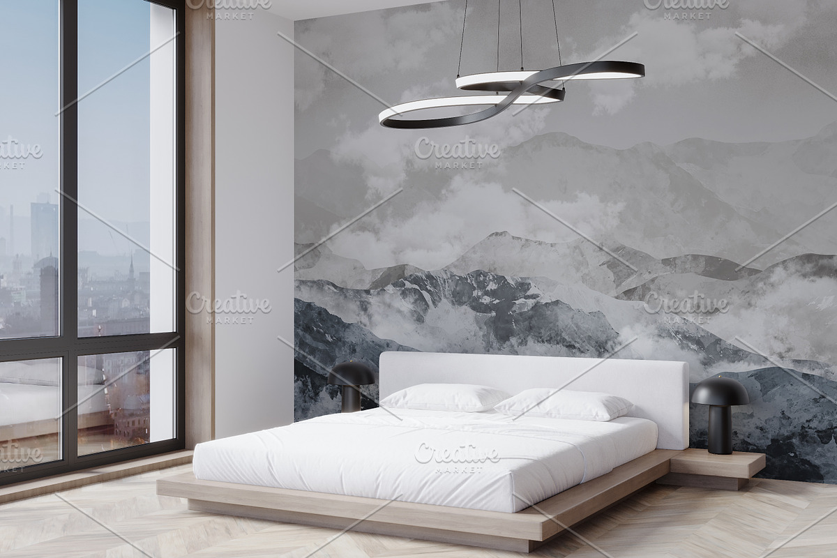Wallpaper mockup | Luxury bedroom, a Household Mockup by Hunny Badger (Photo 2 of 6)