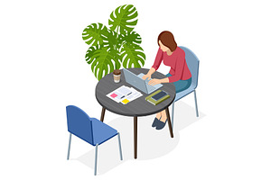 Isometric vector illustration of a, a Finance Illustration by Golden Sikorka