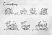 Inky currant harvest, a Food Illustration by MsFlaffy (Thumbnail 3 of 9)