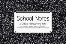 School Notes Handwritten Font