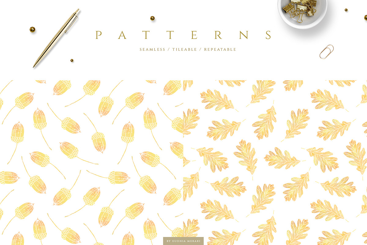 Autumn is Here - Fall Leaves clipart, an Illustration by Euonia Meraki (Photo 7 of 13)