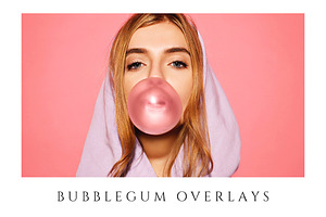 Bubblegum Overlays PNGs, a Layer Style Add-On by Wild Honey Design Co.