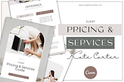 Kate Carter Pricing & Services Guide, a Templates & Theme by Lady Boss Studio (Thumbnail 1 of 9)
