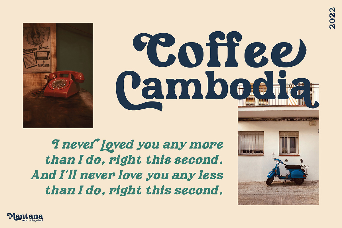 Mantana - Retro Vintage DIsplay font, a Serif Font by Anomali Creatype (Photo 10 of 10)