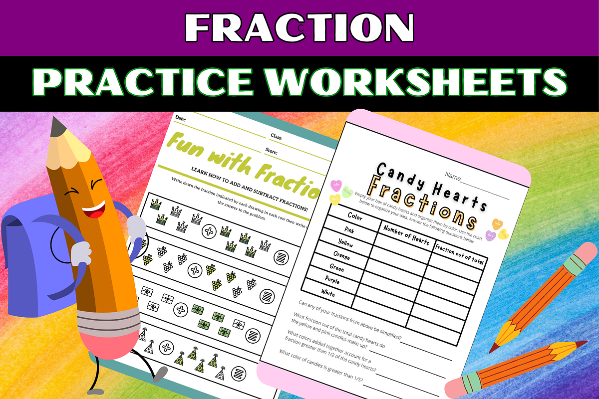 Equivalent fractions practice pages, a Templates & Theme by Premium ...