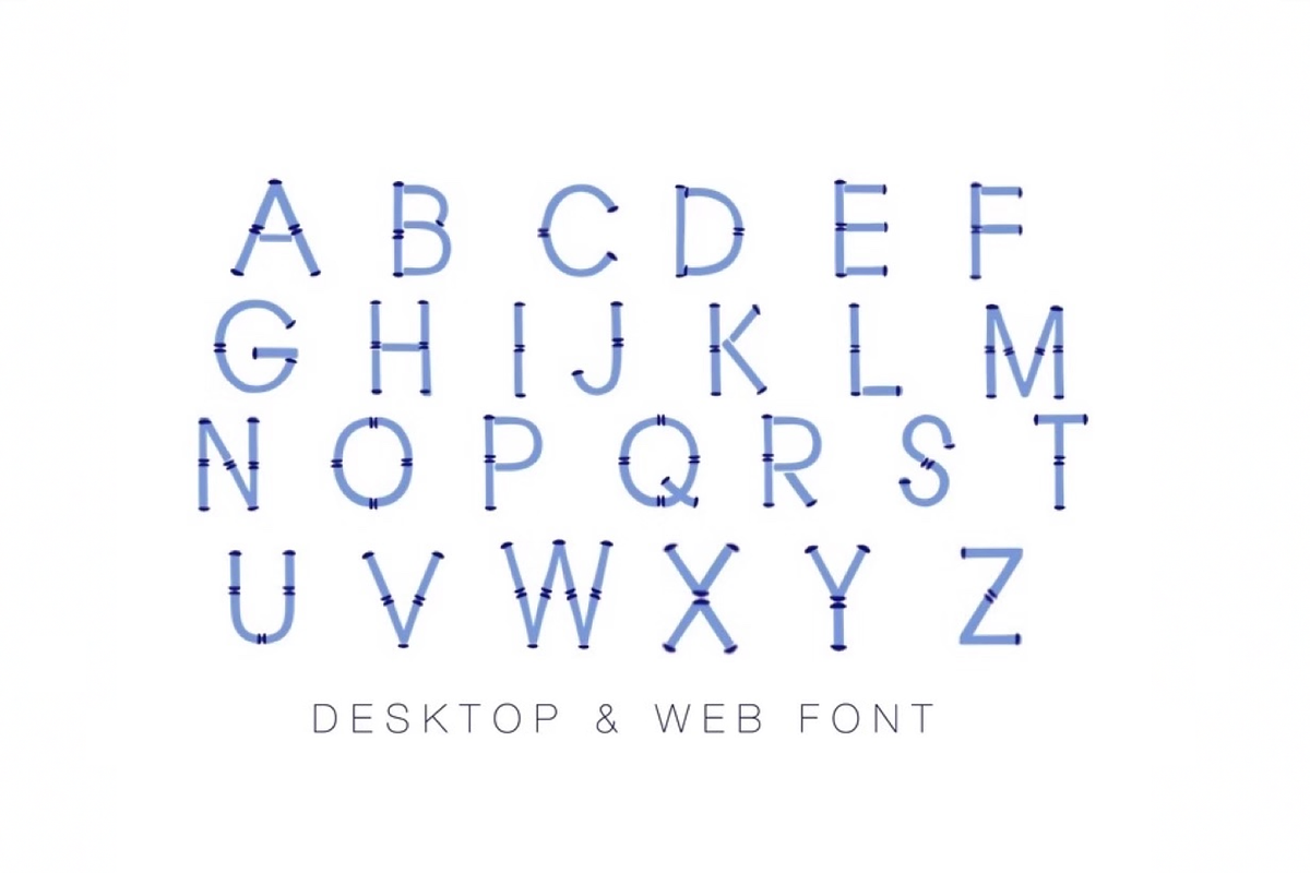 Bamboo Monogram Font Desktop TTF Web, a Font by HERRINGTON DESIGN (Photo 2 of 2)