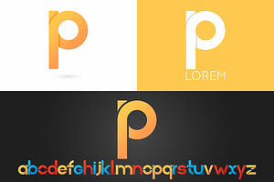 Letter P logo vector icon