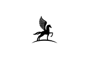 Minimalist Silhouette Pegasus Logo, a Branding & Logo Template by Luxury Logos (Thumbnail 3 of 4)