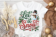 Let It Snow Christmas Sublimation, a Seasonal Illustration by DreamPrint404 (Thumbnail 3 of 6)