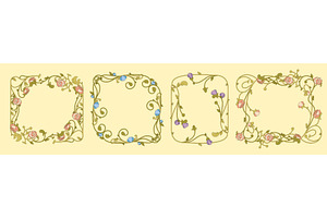 Floral Art Nouveau frames collection, an Illustration by art PVP - market
