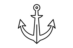 Marine port icon. Outline, a Transportation Illustration by Things for designers