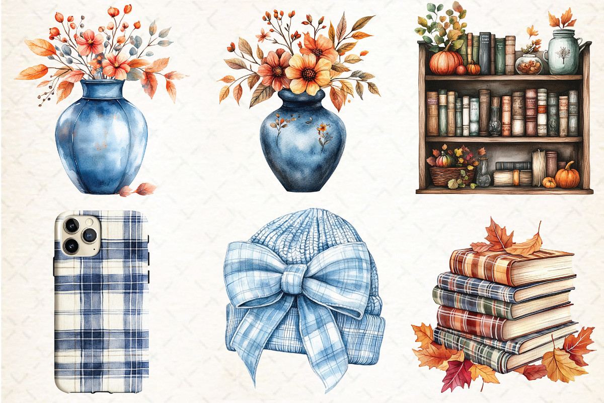 Watercolor Velvet Autumn Clipart, an Illustration by Libby Wishes (Photo 4 of 9)