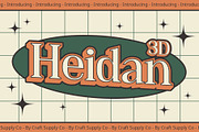 Heidan 3D, a Serif Font by Craft Supply Co. (Thumbnail 1 of 8)