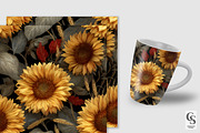 Wheat & Sunflowers Digital Papers, a Pattern Graphic by Creative Store (Thumbnail 2 of 5)