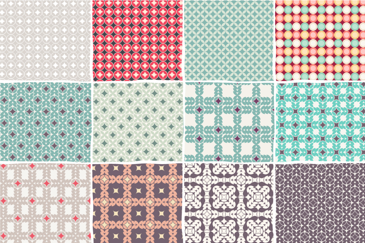 Set of 30 geometric patterns preview 3