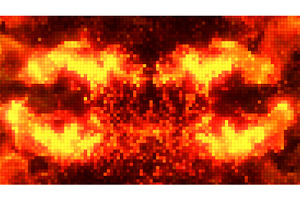 4K vibrant burning abstract picture, a Wallpaper Graphic by Elen_Art