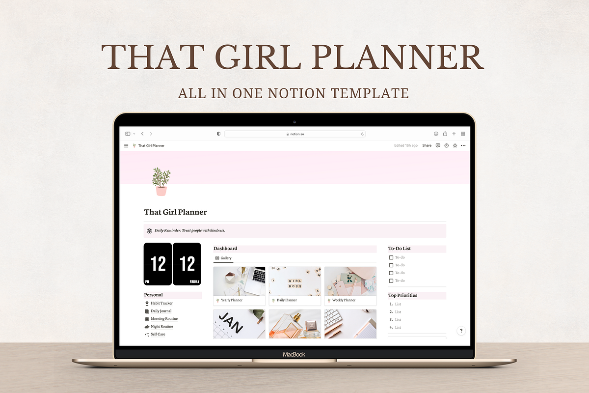 Notion Life Planner, Notion Template, an App Template by TheBohoFactory (Photo 1 of 10)