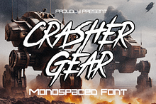 Crasher Gear-Monospaced Display Font